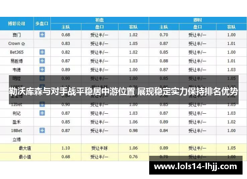勒沃库森与对手战平稳居中游位置 展现稳定实力保持排名优势